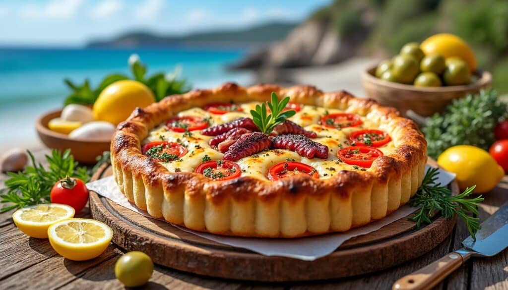 découvrez la tielle sétoise, une savoureuse tourte méditerranéenne garnie de poulpe et de sauce relevée, qui évoque les saveurs ensoleillées et l’ambiance des vacances à sète.