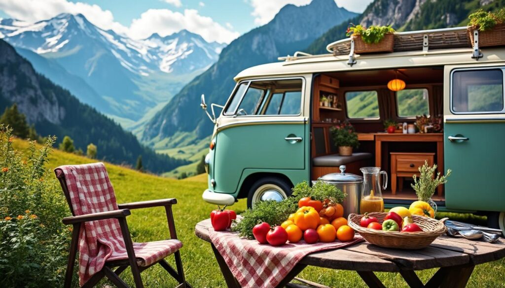découvrez 15 recettes simples et savoureuses à préparer lors de votre road-trip en van sur la mythique route des grandes alpes. parfait pour des repas faciles et gourmands en pleine nature.