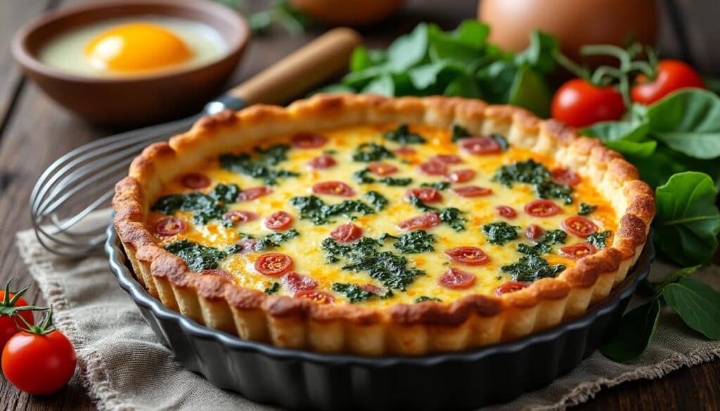 découvrez la quiche sans pâte, une recette rapide et facile à réaliser, parfaite pour un repas savoureux et léger qui plaît à toute la famille.