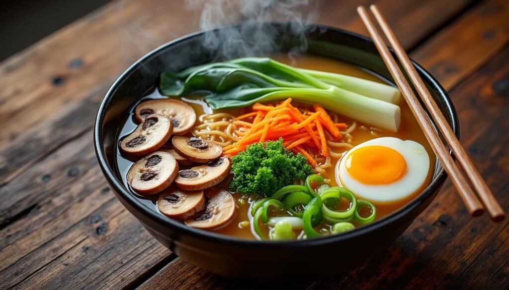 découvrez comment préparer un ramen veggie savoureux et riche en goût sans utiliser de viande, grâce à des astuces et ingrédients végétariens gourmands.