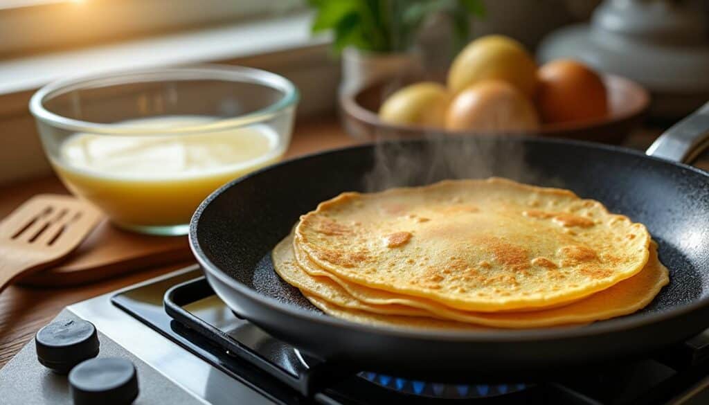 découvrez nos astuces pour des crêpes légères, avec des conseils de repos de la pâte et de cuisson pour des résultats parfaits à chaque fois.