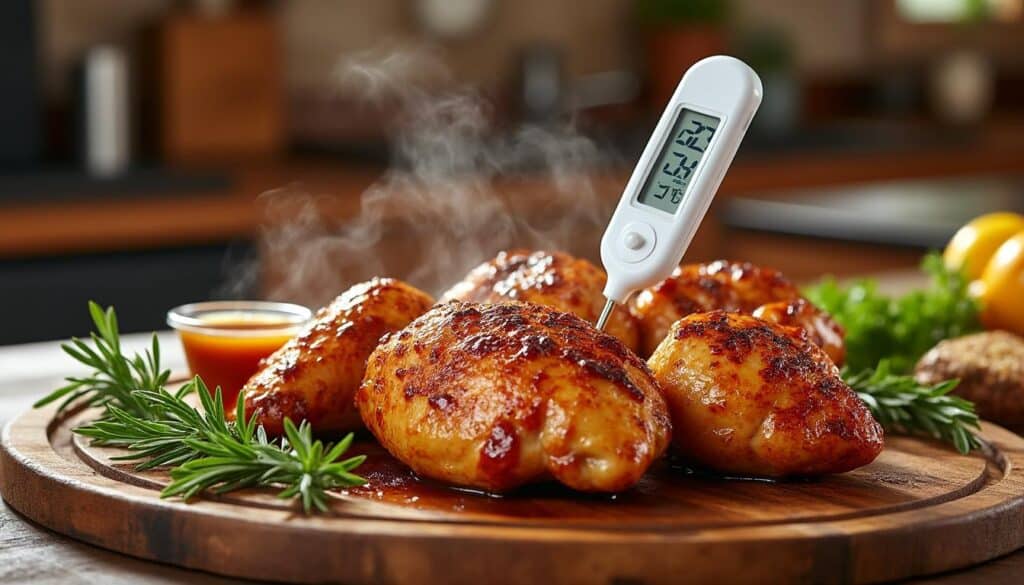 découvrez comment cuire le poulet à la perfection avec des températures sûres et des astuces pour obtenir une viande toujours juteuse et savoureuse.