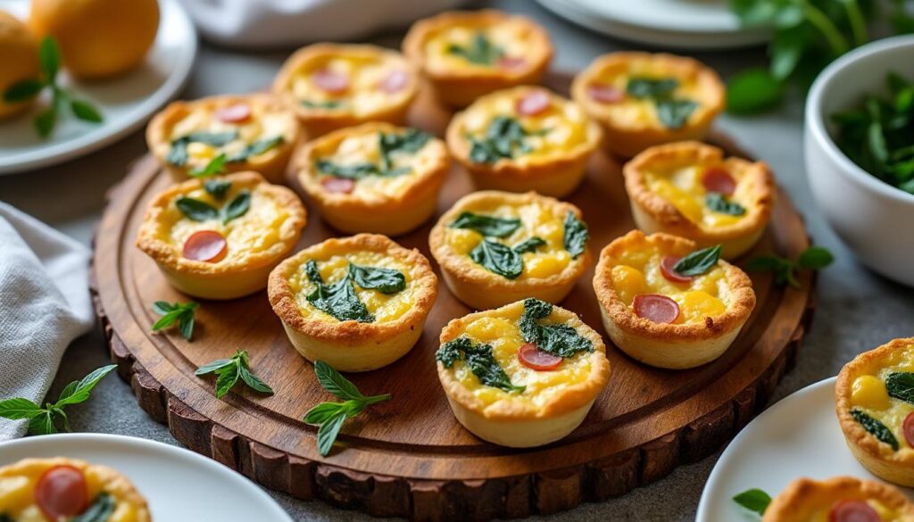 découvrez notre recette facile et rapide de mini quiches apéro, idéales pour régaler vos invités lors de vos soirées et réceptions.