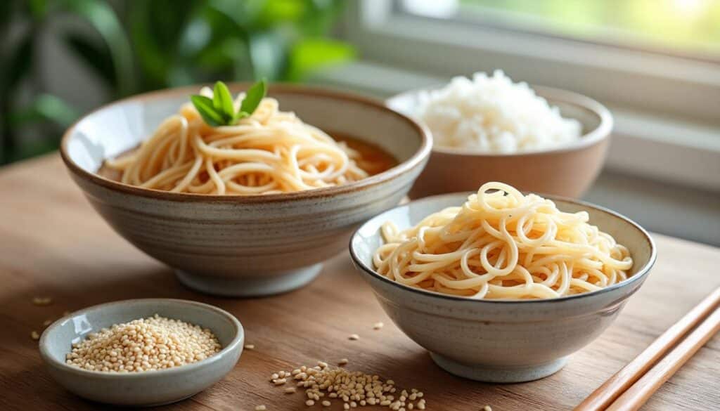 découvrez comment choisir entre nouilles healthy, riz, sarrasin ou konjac pour des repas savoureux et équilibrés adaptés à votre mode de vie.