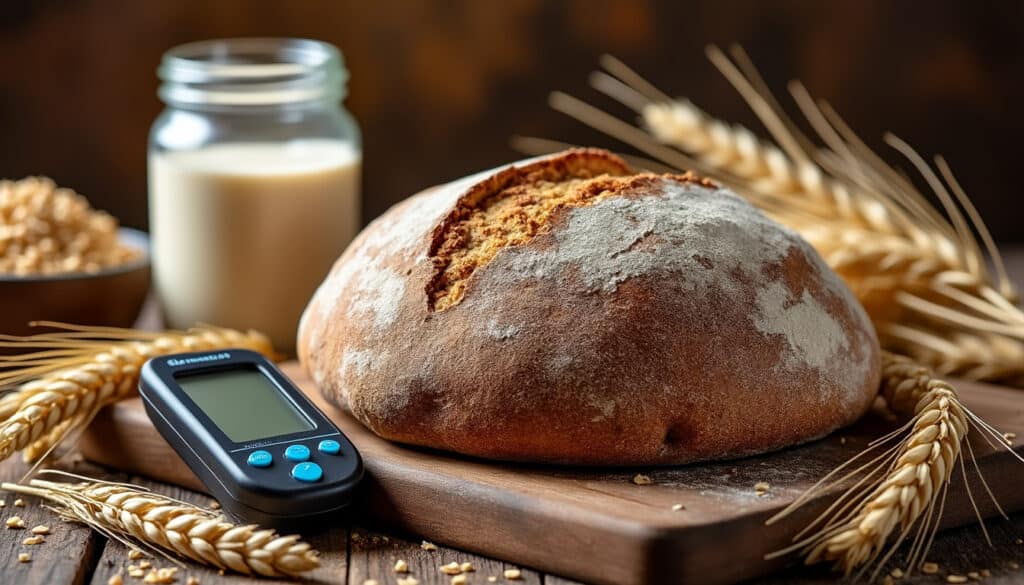 découvrez comment une longue fermentation réduit l'indice glycémique du pain au levain, offrant une option saine et savoureuse particulièrement bénéfique pour les diabétiques.