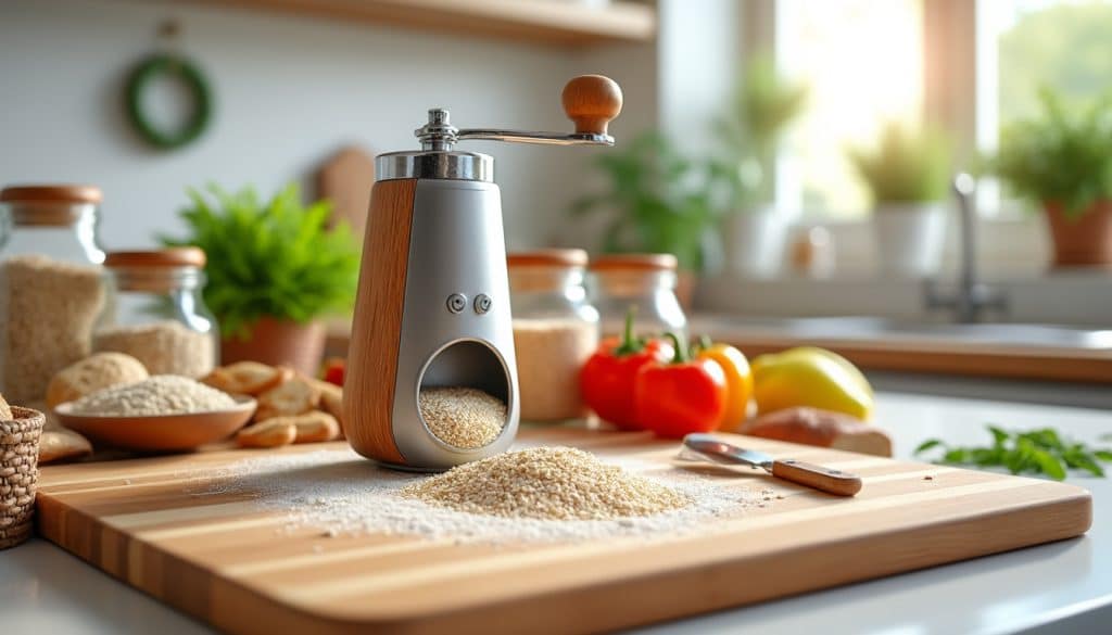 découvrez les avantages d'un moulin à grains domestique pour moudre facilement votre riz et sarrasin, parfait pour une cuisine saine et sans gluten à la maison.