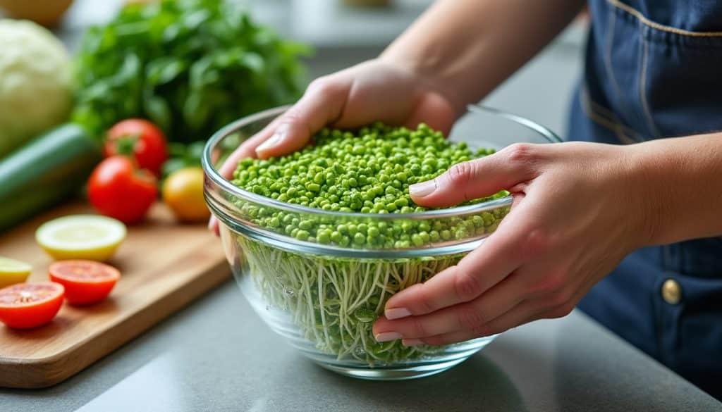 découvrez comment un rinçage méticuleux des graines germées crues prévient efficacement la contamination par e. coli, assurant une cuisine végétale saine et sécurisée.