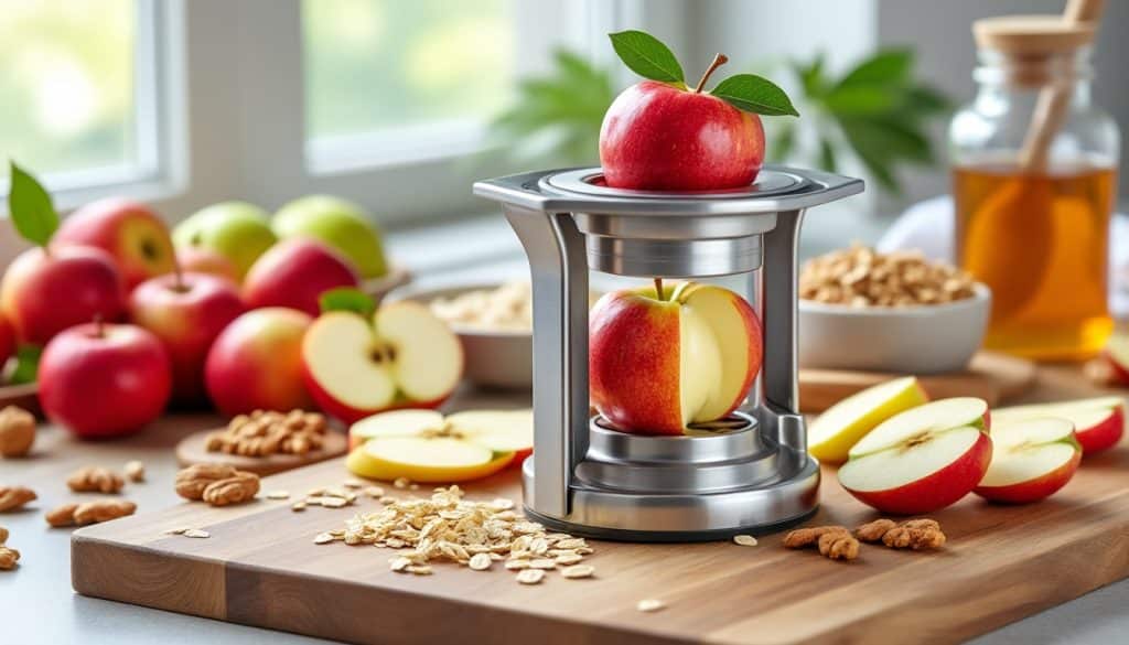 découvrez comment le vidage régulier des pommes avec un vide-pomme en inox facilite et accélère la préparation de vos desserts healthy, alliant rapidité et cuisine saine.