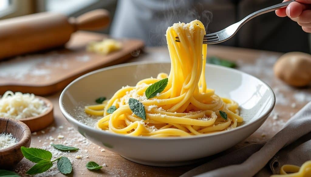 découvrez pourquoi la texture fondante des tagliatelles maison fraîchement cuites vaut le temps consacré à la préparation des pâtes fraîches.